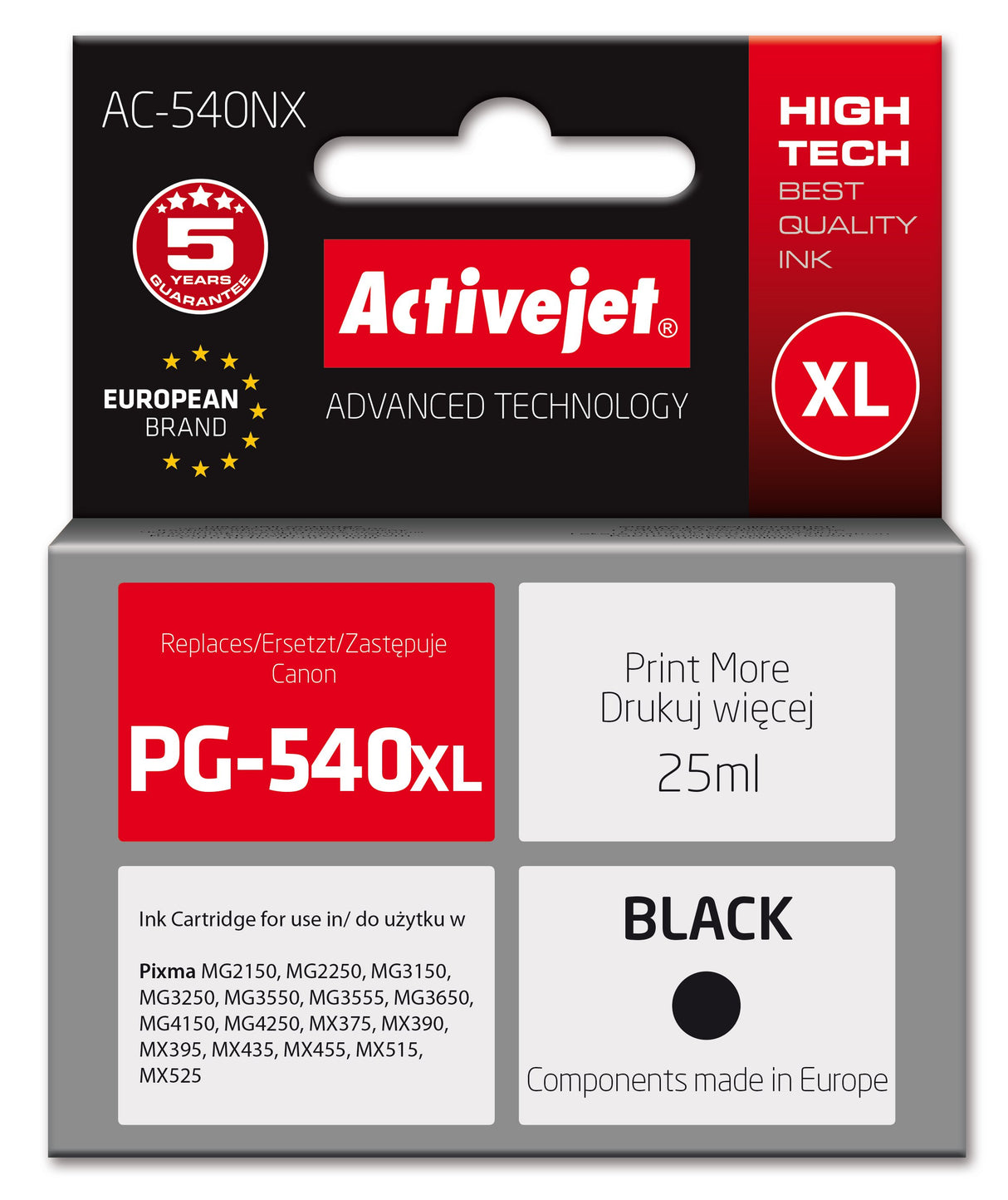 EAN 5901443391128 - Activejet AC-540NX cartucho de tinta 1 pieza(s) Compatible Negro imagen 1
