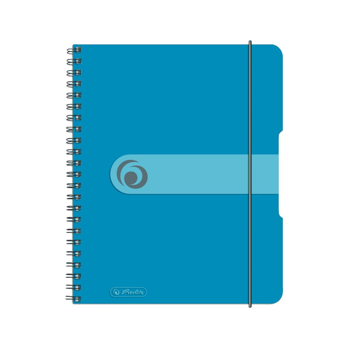 Herlitz 11293800 - Cuaderno Espiral A5 Pp, 80h, Diseño Easy Orga To Go, Color Azul Transparente
