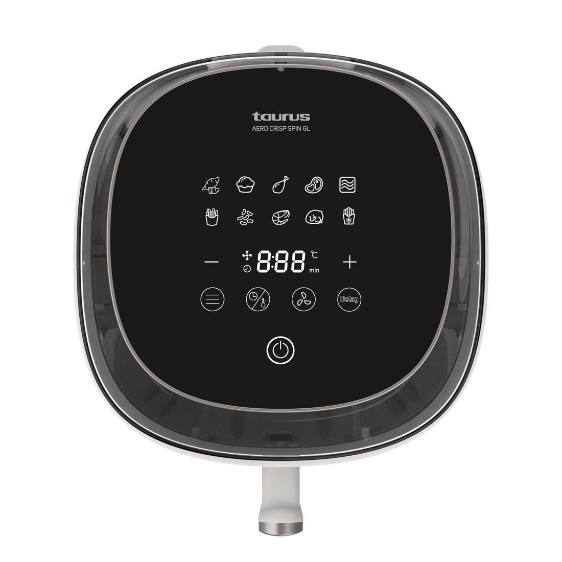 EAN 8414234739902 - Taurus Aero Crisp Spin Sencillo 6 L Independiente 1550 W Freidora de aire caliente Blanco imagen 2
