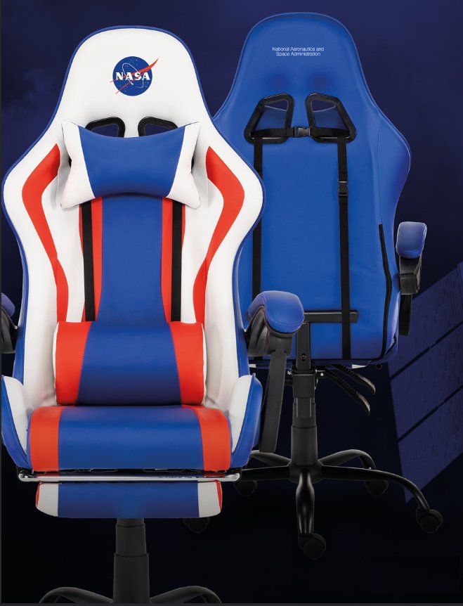 EAN 4895232702817 - Activision NASA Discovery Silla para videojuegos de PC Asiento acolchado Azul, Rojo, Blanco imagen 2