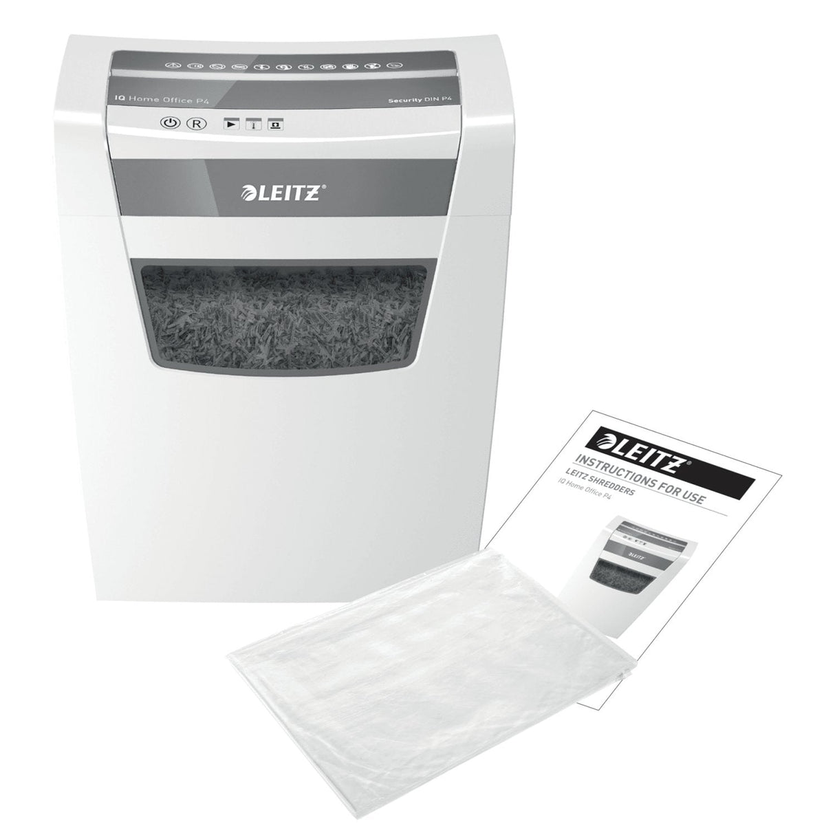 EAN 4002432118939 - Leitz IQ Home Office P-4 triturador de papel Corte en partículas 58 dB 22 cm Blanco imagen 7