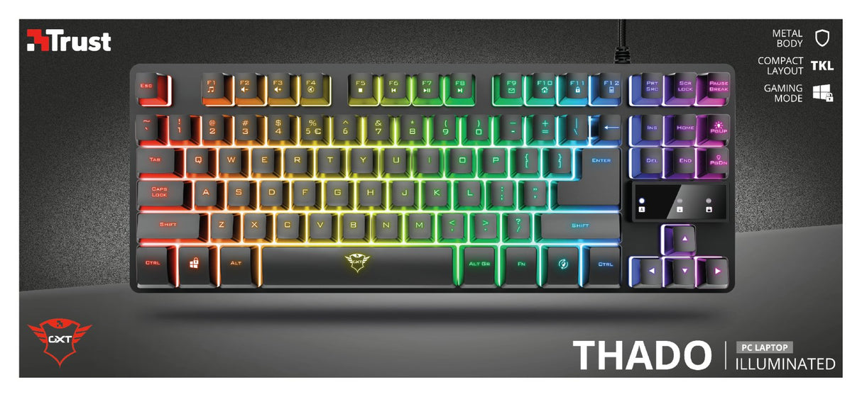 EAN 8713439240672 - Trust GXT 833 Thado teclado Juego USB Español Negro, Plata imagen 6