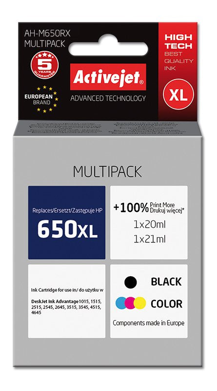 EAN 5901443111054 - Activejet AH-M650RX cartucho de tinta 2 pieza(s) Compatible Alto rendimiento (XL) Negro, Cian, Magenta, A imagen 1