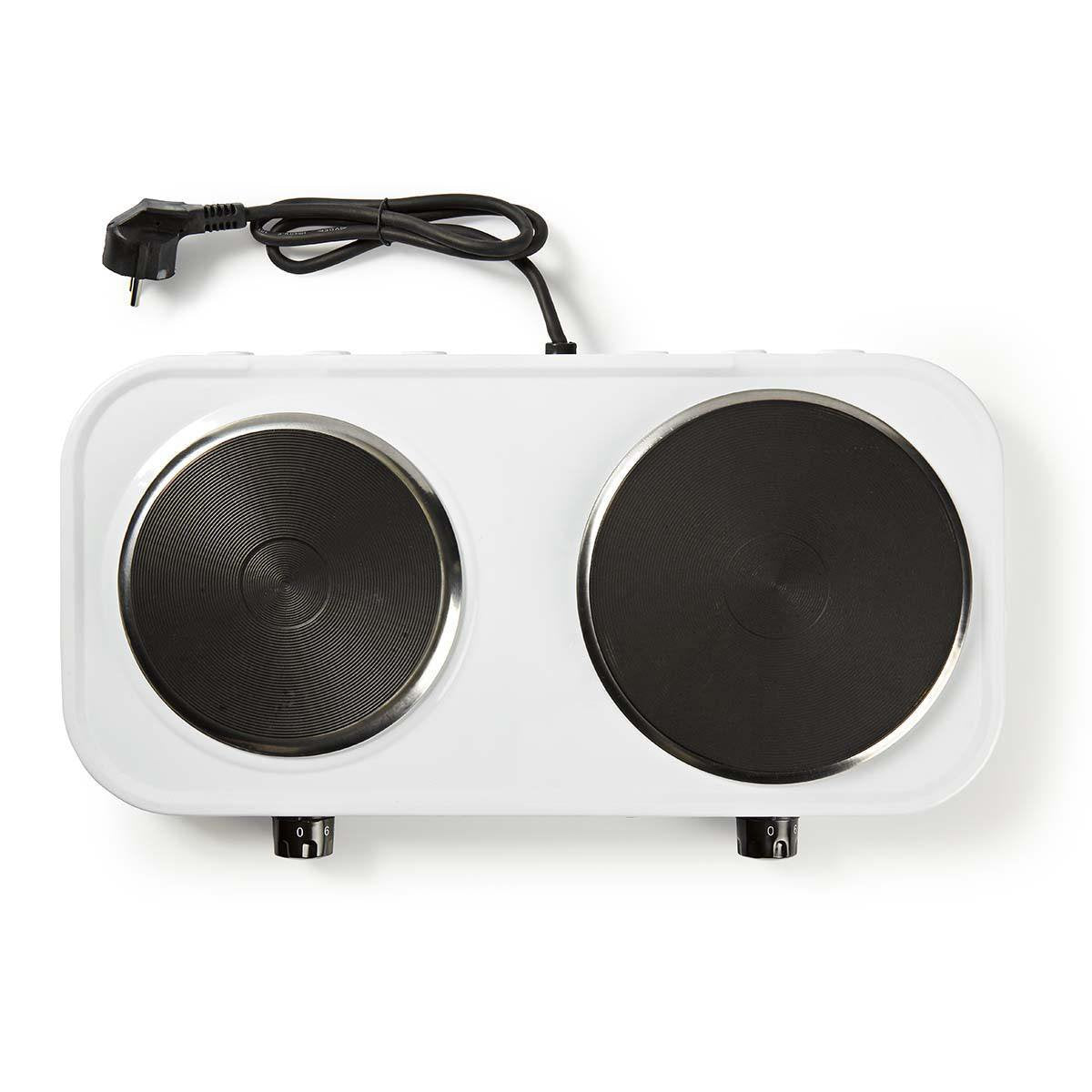 Nedis Kaep250ewt2 Hobs Blanco Encimera Hornillo Eléctrico / Placa Eléctrica 2 Zona(S)