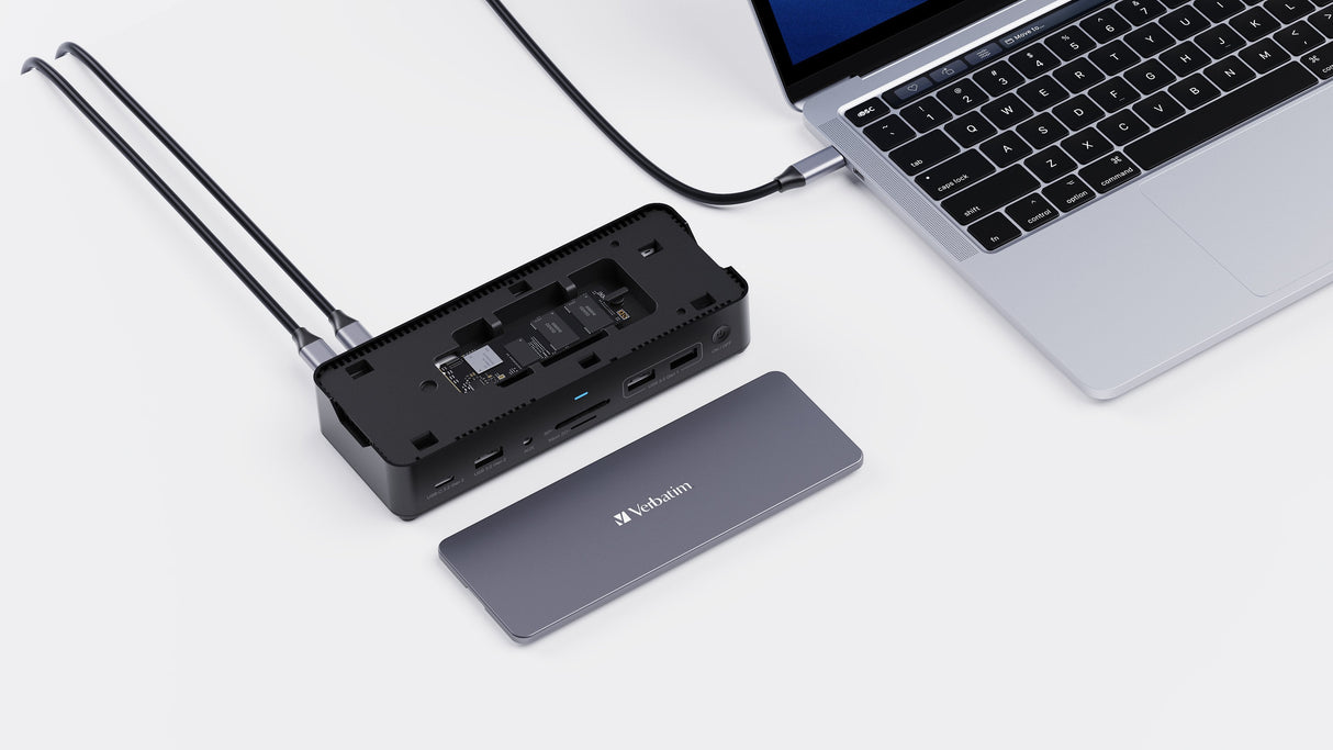 Verbatim Usb-C Pro Dockingstation Cds-15s Con Hdmi/4k/Usb-A/Usb-C/Ssd Slot/Sd