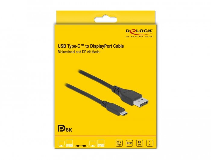 EAN 4043619860388 - DeLOCK 86038 adaptador de cable de vídeo USB Tipo C Negro imagen 2
