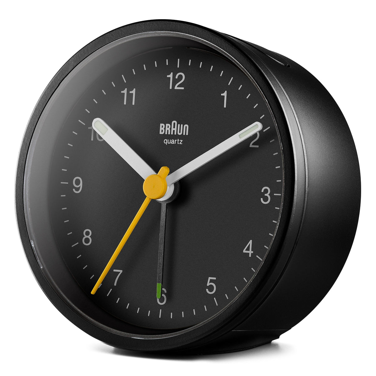 Braun Bc12, Reloj Despertador Analógico, Alrededor, Negro, Analógica, Amarillo, Batería