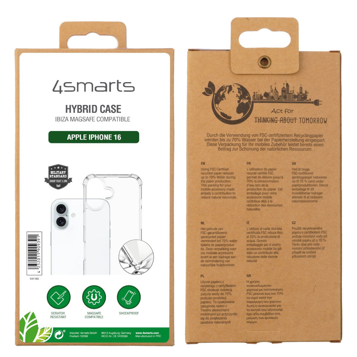 4smarts Hybrid Funda Ibiza Para Apple Iphone 16 Magsafe-Kompatibel