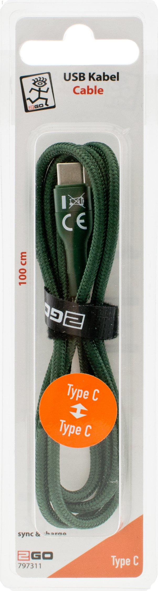 2go 797311 Cable Usb 1 M Usb 3.2 Gen 1 (3.1 Gen 1) Usb C Verde