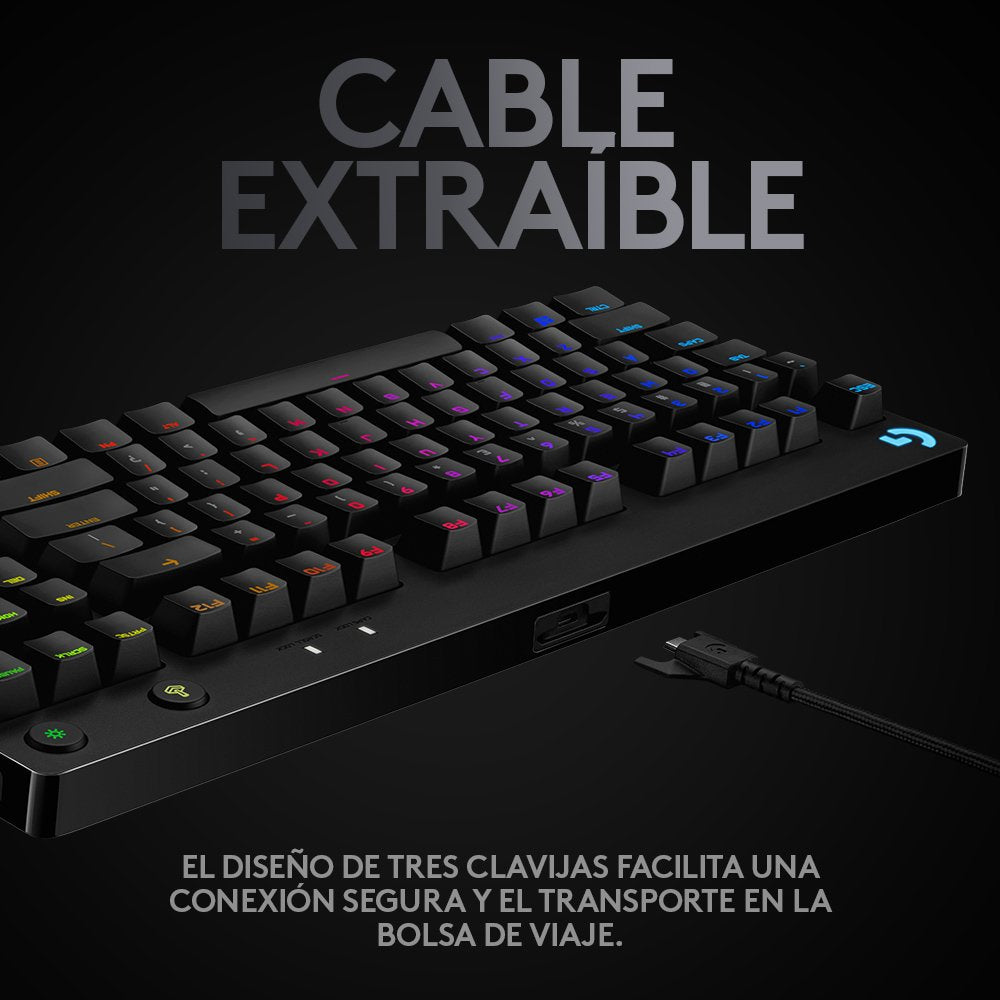 Teclado Español Logitech G Pro Gaming Usb Negro 920-010593