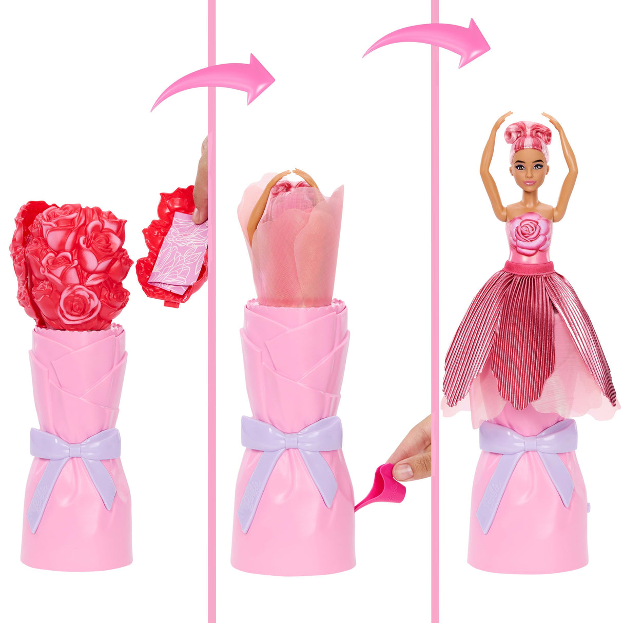Muñeca Rosa Roja Petal Pop Barbie