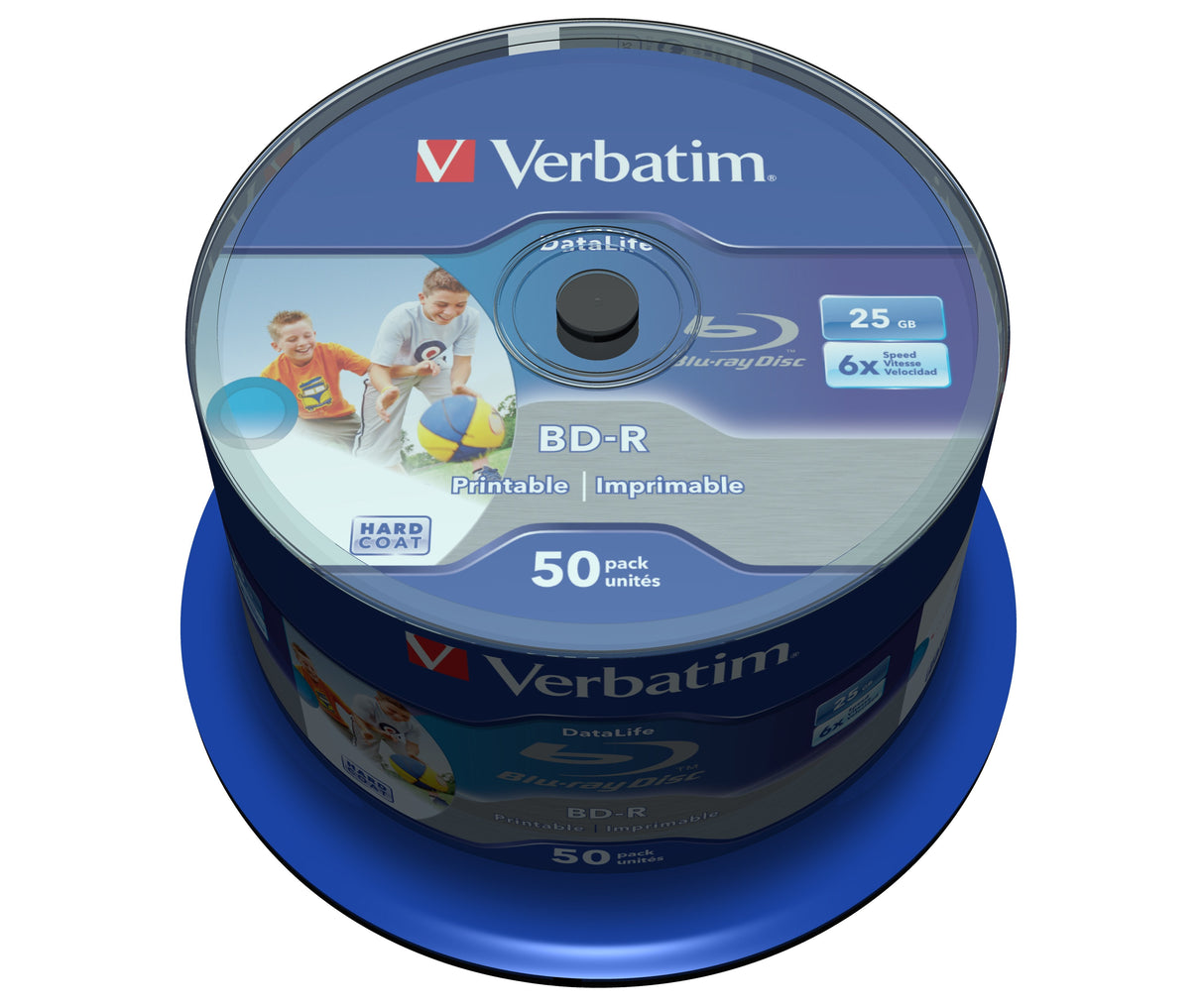 Bobina Bd-R Verbatim Datalife Sl 6x 25gb Ijp 50 Pack Spindel