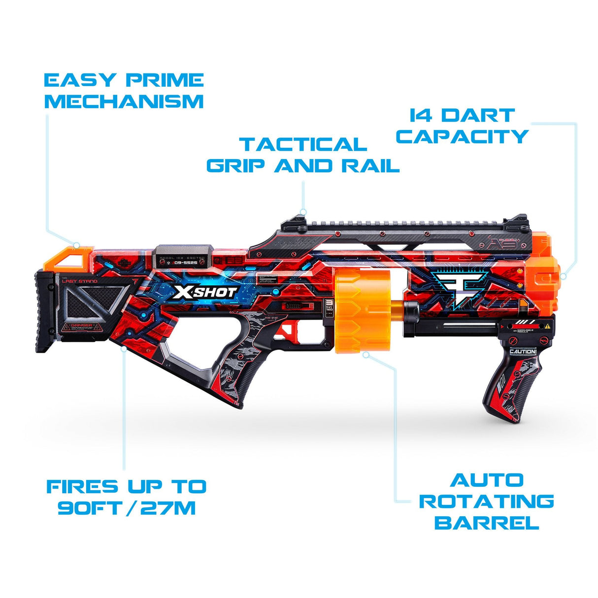 Lanzador Zuru X-Shot - Last Stand Faze, Dart Blaster 36518h