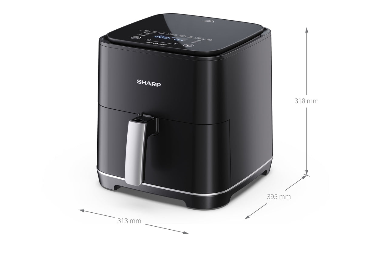 EAN 4550556103541 - Sharp AF-GS552AE-B Sencillo 5,5 L Independiente 1650 W Freidora de aire caliente Negro, Plata imagen 4