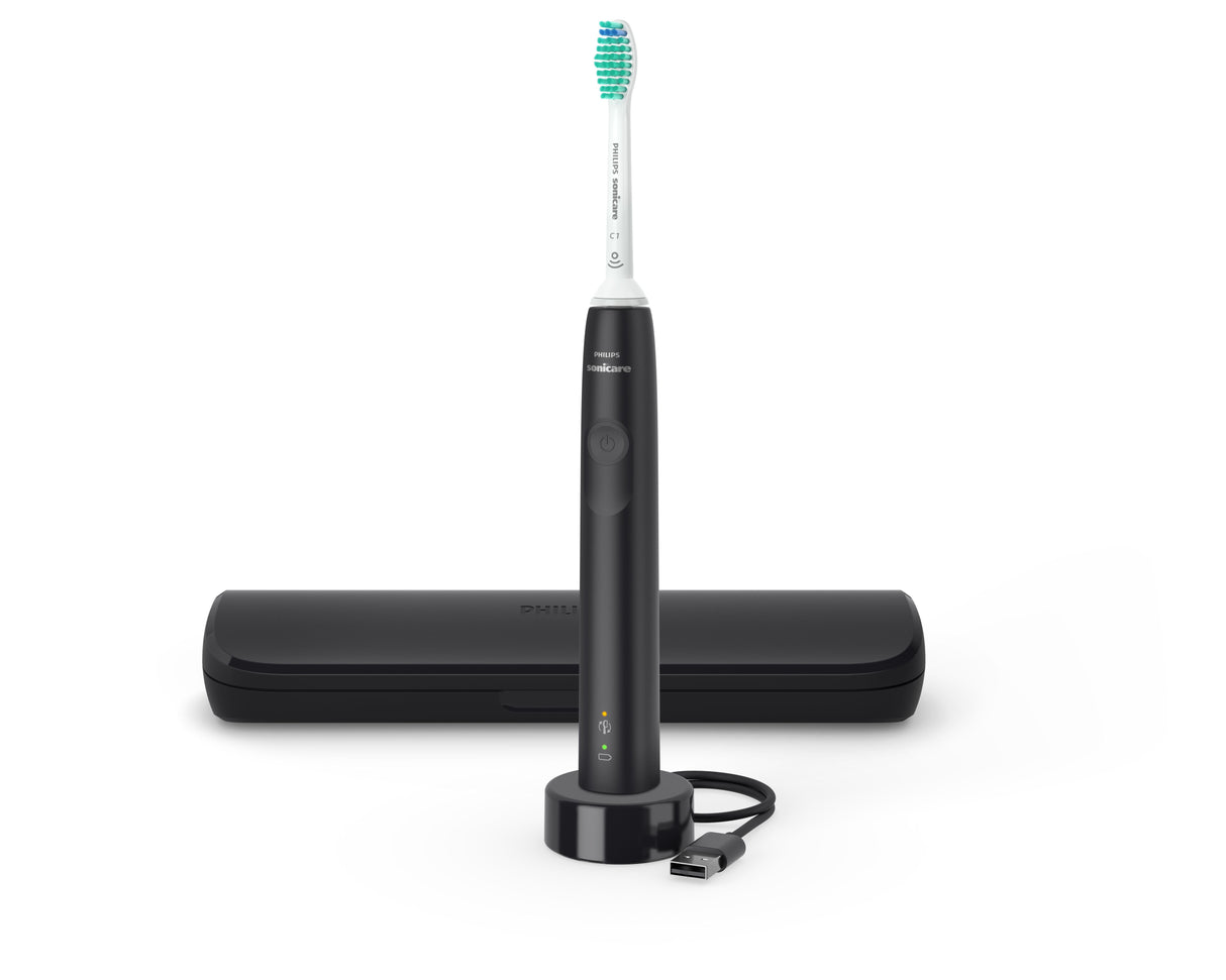 EAN 8710103985679 - Philips 3100 series HX3673/14 cepillo eléctrico para dientes Adulto Cepillo dental sónico Negro imagen 2