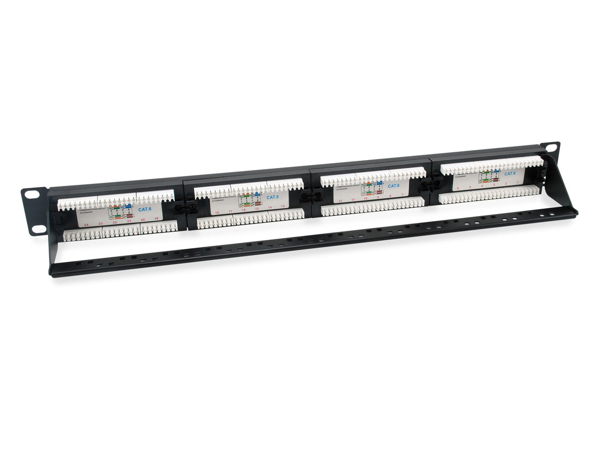 Equip Patchpanel 24x Rj45 Cat6 19 "1u Dual Idc Comp.