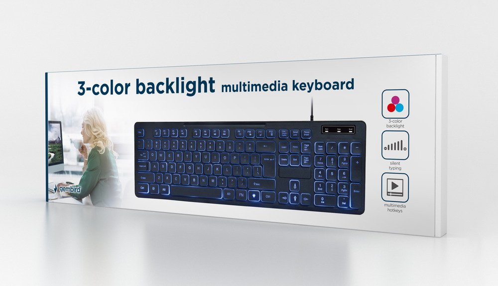 EAN 8716309127493 - Gembird KB-UML3-02 teclado Hogar / Oficina USB QWERTY Inglés de EE. UU. Negro imagen 3
