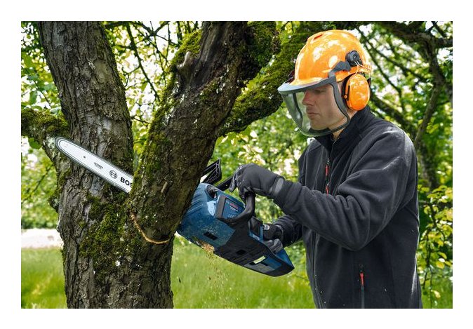 Motosierra A Batería Bosch Professional Biturbo Gke 18v-40 Professional Solo, 18 Voltios Azul, Sin Batería Ni Cargador 06008d3000