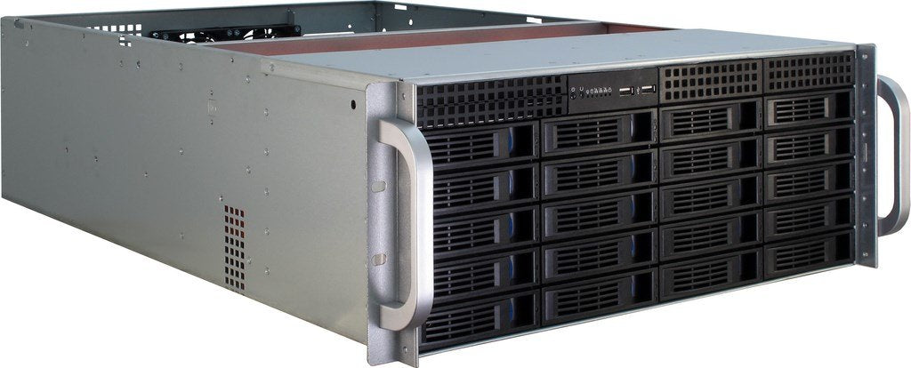 EAN 4260133126428 - Inter-Tech IPC 4U-4420 Estante Azul, Acero inoxidable imagen 2