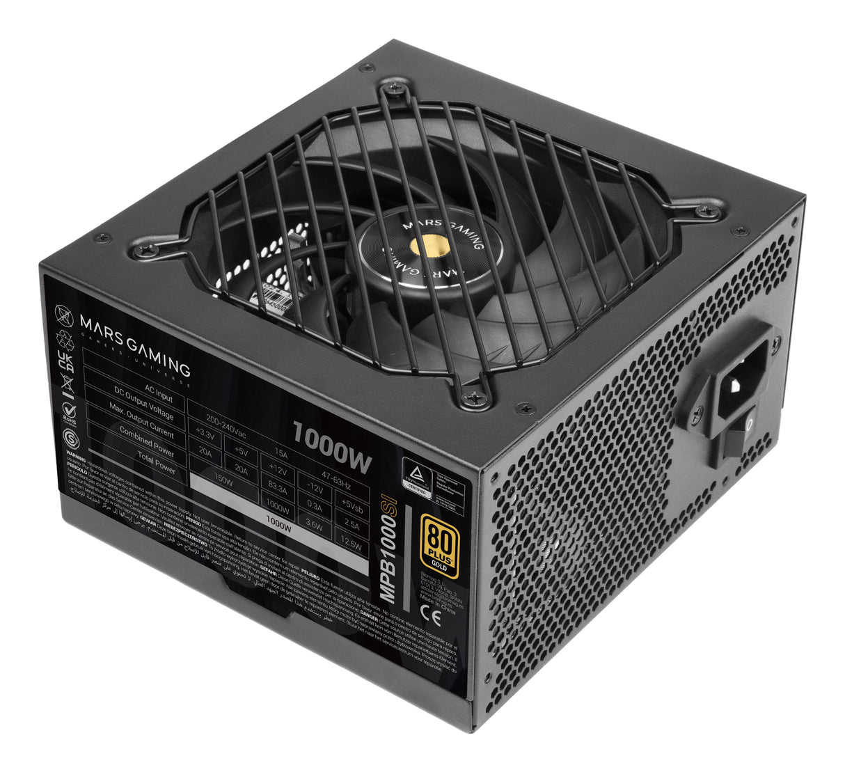 Fuente De Alimentación Mars Gaming Mpb1000si 1000 W 24-Pin Atx Atx Negro