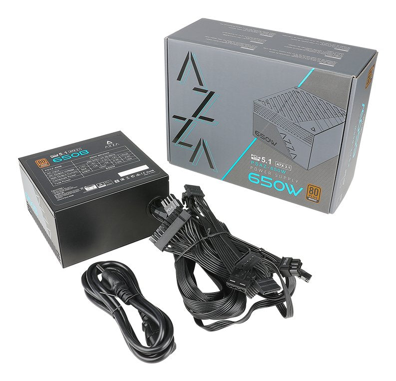 Azza Netzteil 650w Atx3.1 120mm Negro 80+ Bronze