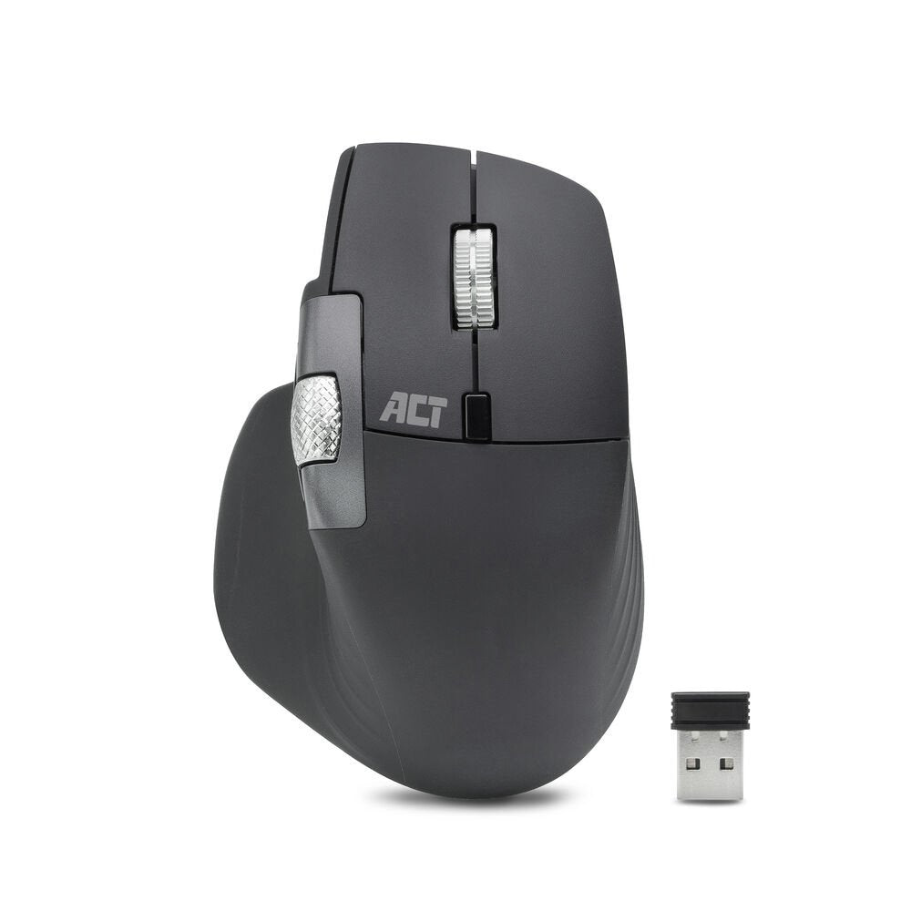 Ratón Bluetooth & Wireless 2.4 Ghz Recargable, 4800 Dpi Con Clic Silencioso, Rueda De Desplazamiento Rápido Y Rueda De Desplazam