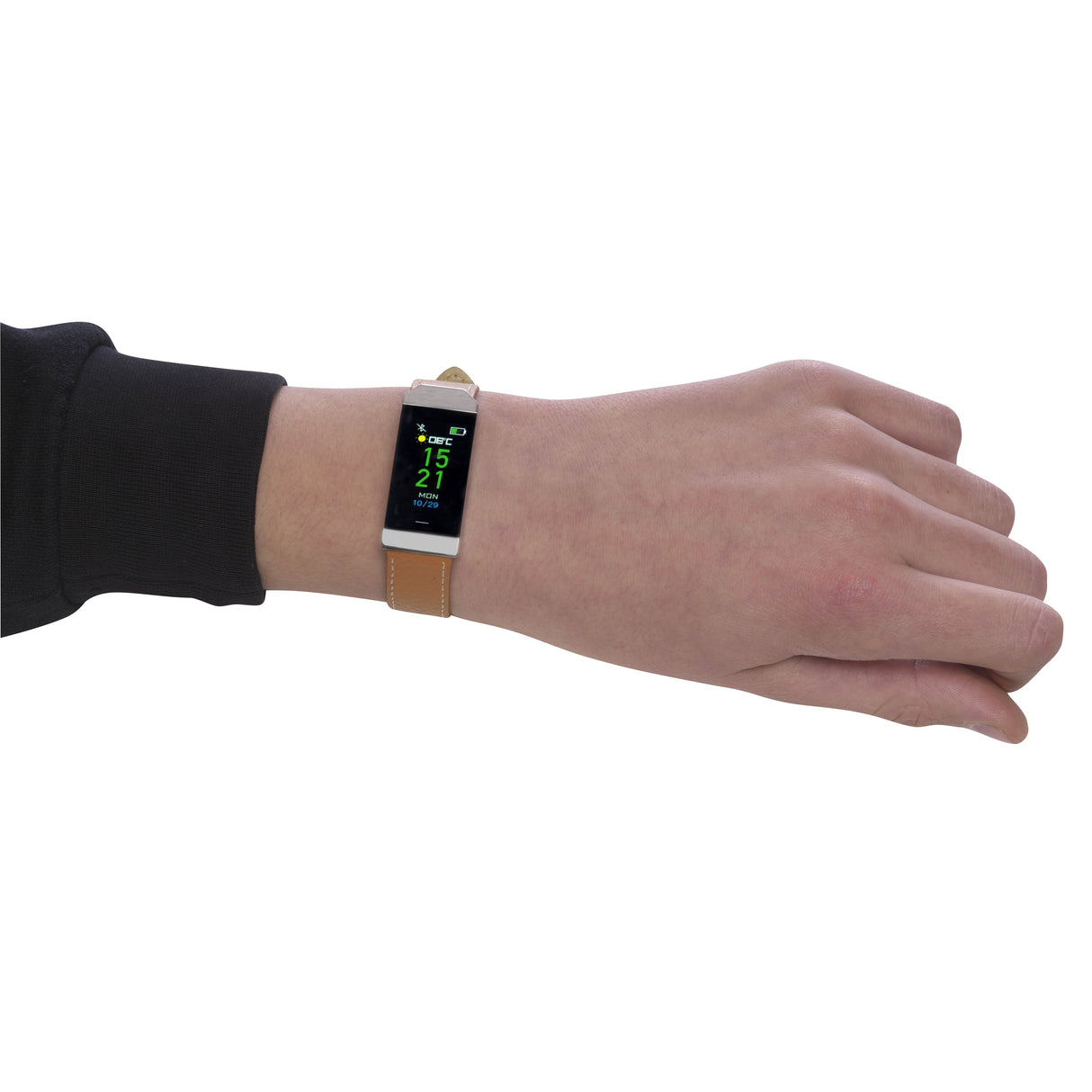 Pulsera Cuantificadora Denver Bfh-250 Brown Bt Pantalla 2.4cm Color Frecuencia Cardiaca Notificaciones Bat 90mah Ip68