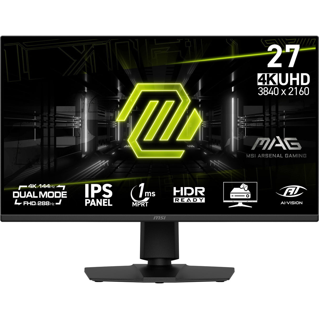 Monitor Msi Mag 275upd E14 27" Ips Uhd Fhd 144hz 288hz 250cd M2 1ms Hdmi2.1x2 Dp Speakers Pivot