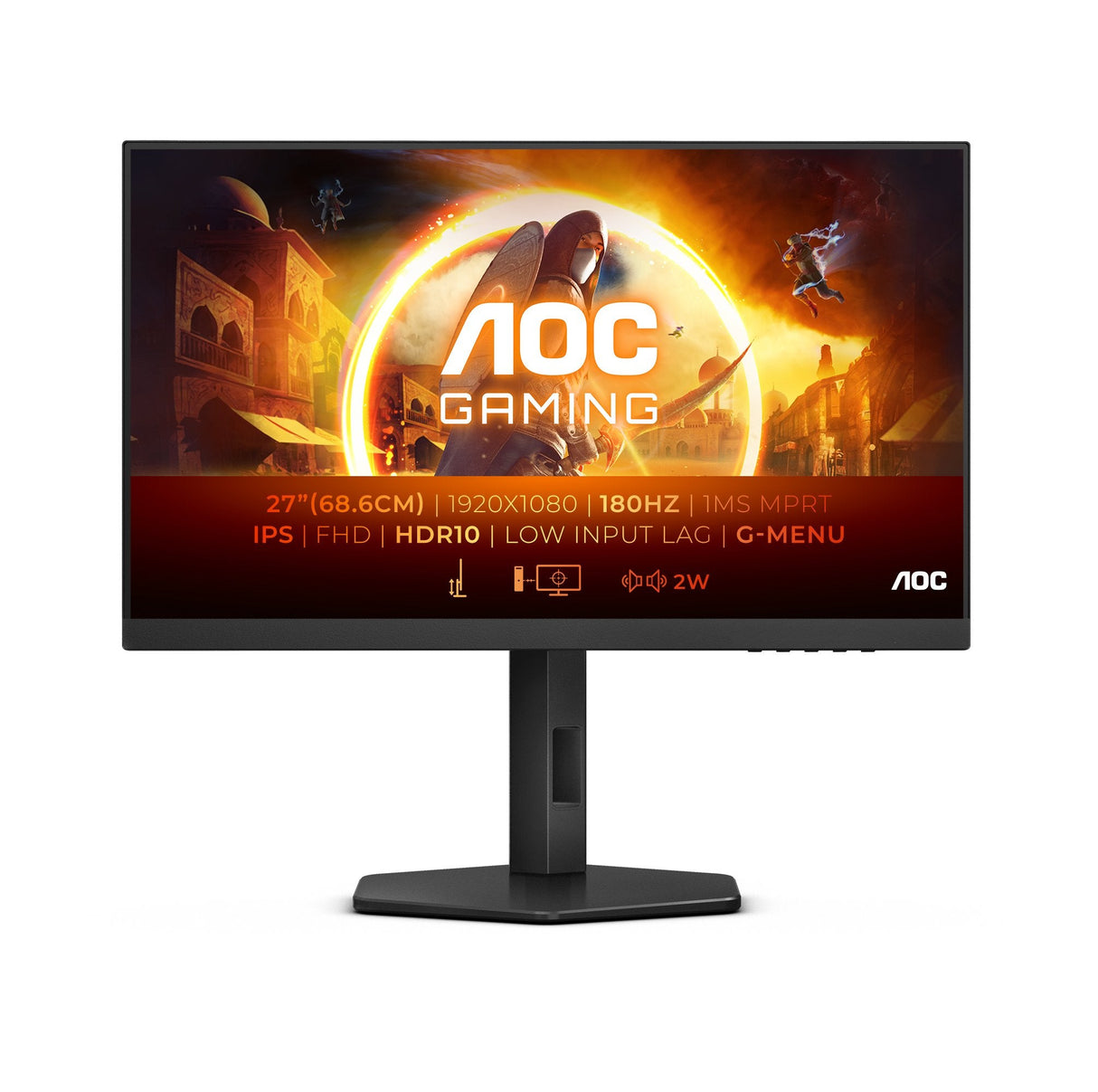 Monitor Aoc 27g4x 27" Curved Gaming 1920x1080 2xhdmi Black