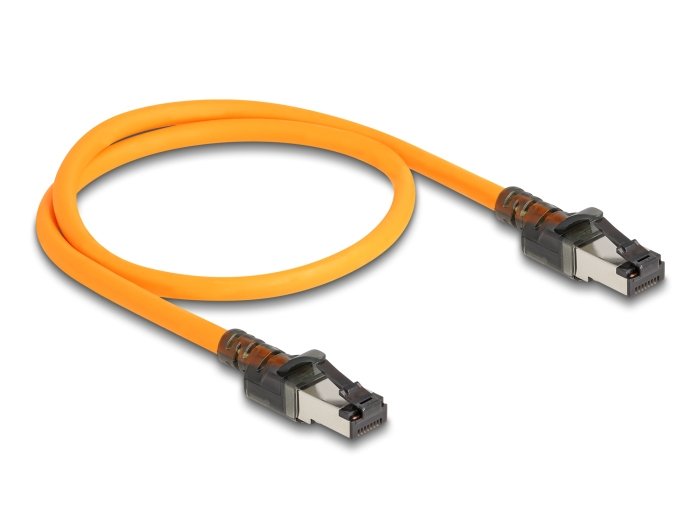 Delock 80405 Cable De Red Rj45 Con Función De Buscador De Puerto Usb Type-C Self Tracing Cat.6a S/Ftp 1 M Naranja