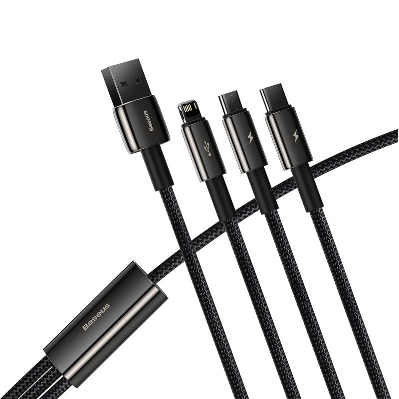 EAN 6953156204973 - Baseus Tungsten Gold 3-in-1 cable USB USB 2.0 1,5 m USB A USB C/Micro USB A/Lightning Negro imagen 5