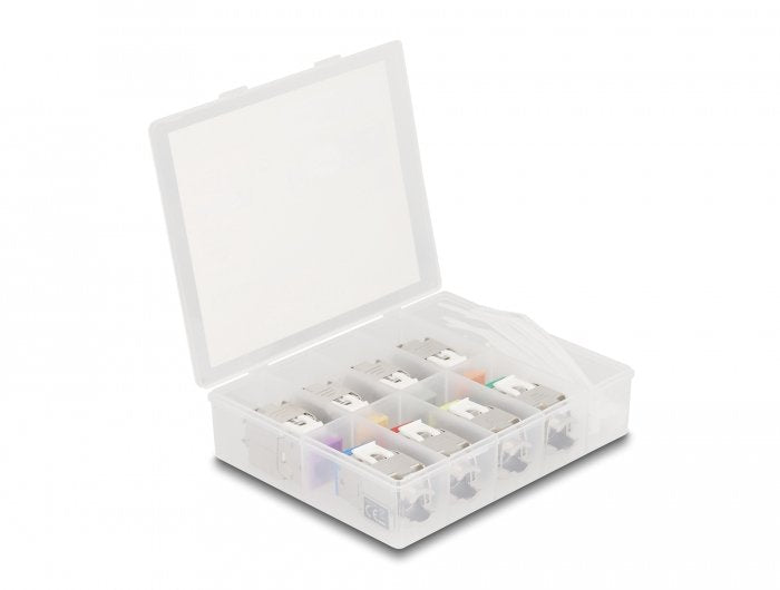Delock 87896 Módulo Keystone Rj45 Hembra A Lsa Cat.6a Montaje Sin Herramientas Colores Surtidos Juego 8 Piezas