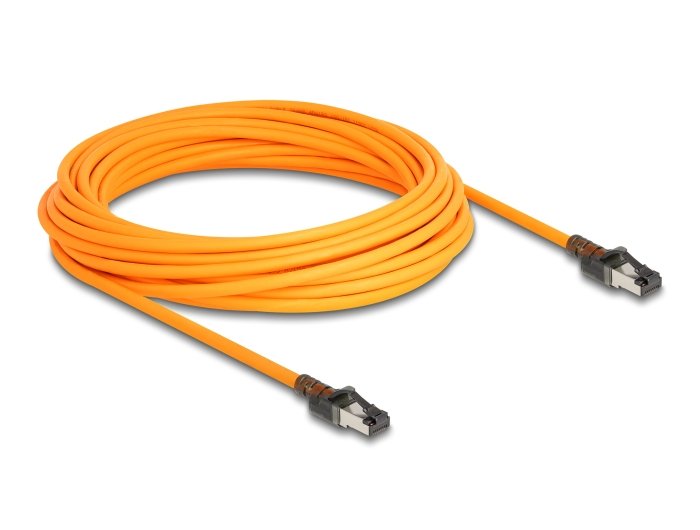 Delock 80418 Cable De Red Rj45 Con Función De Buscador De Puerto Usb Type-C Self Tracing Cat.6a S/Ftp 10 M Naranja