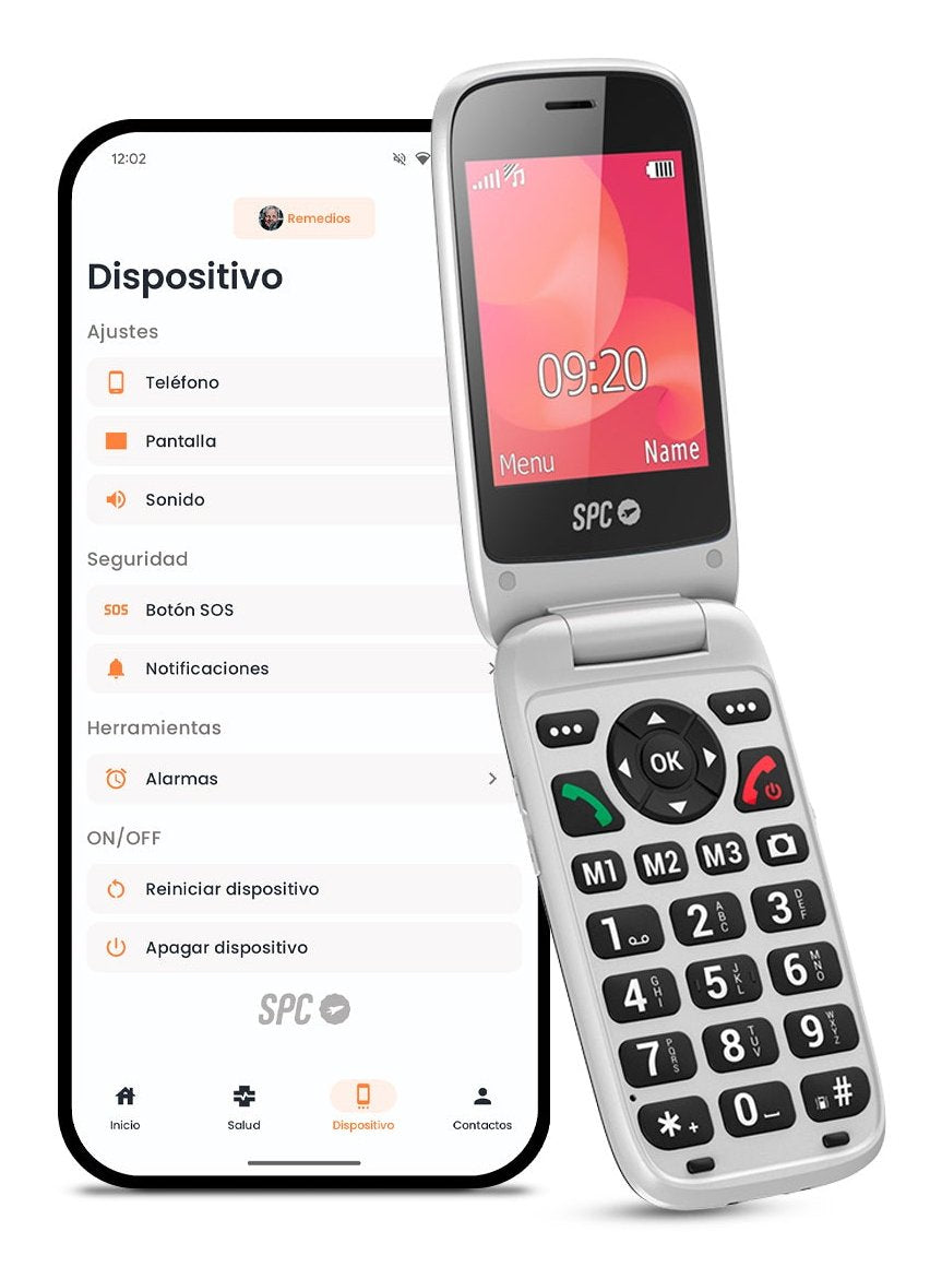 Spc Polaris Telefono Movil 4g Con Pantallas Principal 2.8" Exterior 1.4" Y Tapa - Camara, Radio Fm, Linterna - Manos