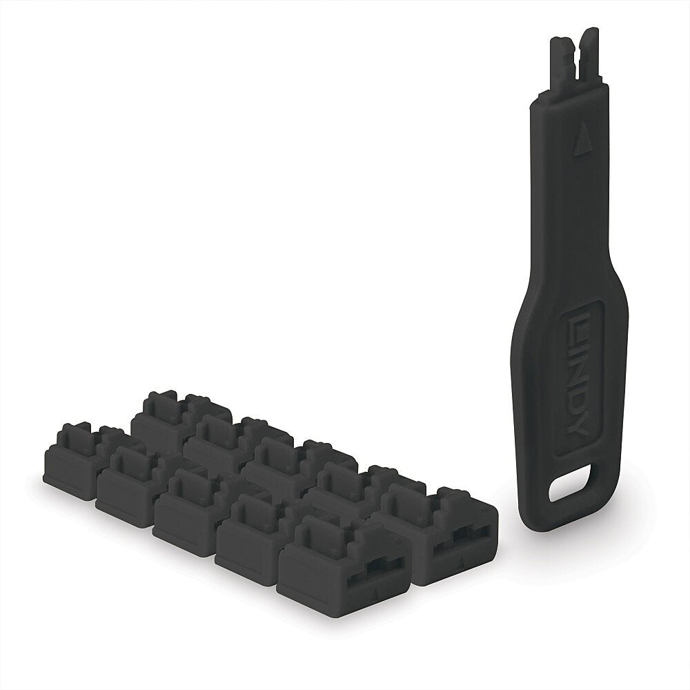 EAN 4002888478915 - Lindy 47891 bloqueador de puerto Bloqueador de puerto + clave RJ-45 Negro Acrilonitrilo butadieno estiren imagen 1