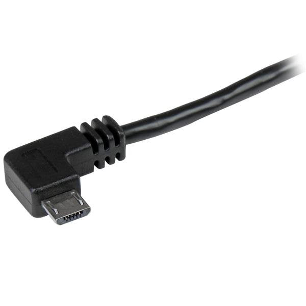 Startech Cable Usb 2.0 A Micro Usb Con Conectores Acodados Negro Usb2aub2ra1m