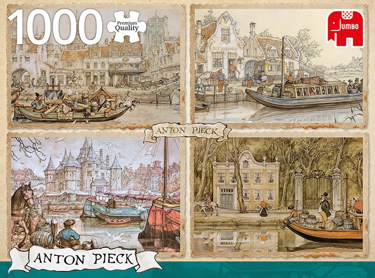 Jumbo Puzzle Anton Pieck, Barcos Por El Canal