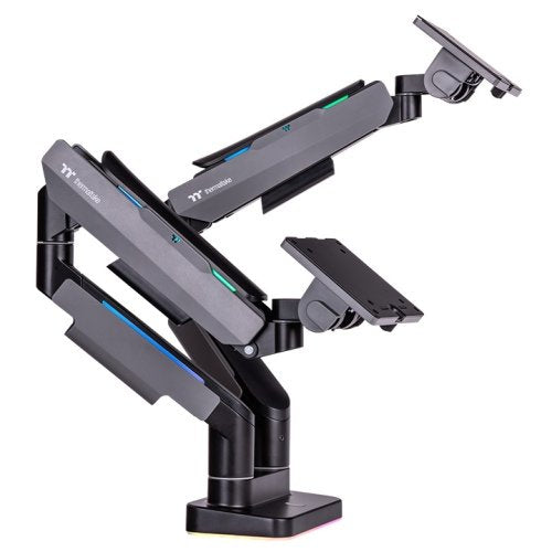 Soporte Thermaltake Dual Rgb Gaming Monitor Arm Para Monitor Negro, Para Monitores De 17" - 35" Gea-Msr-Dmsblk-01