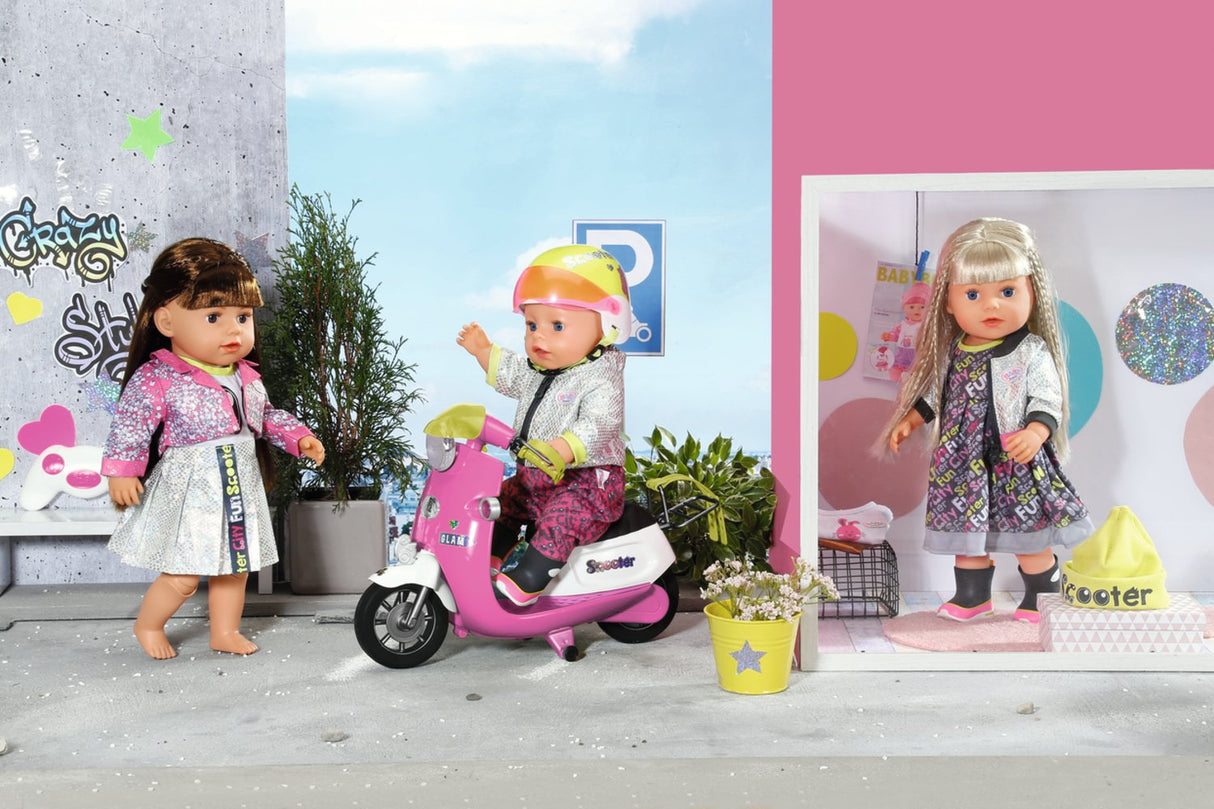 Zapf Creation Baby Born® City Deluxe Scooter Combo, Accesorios Para Muñecas 830215