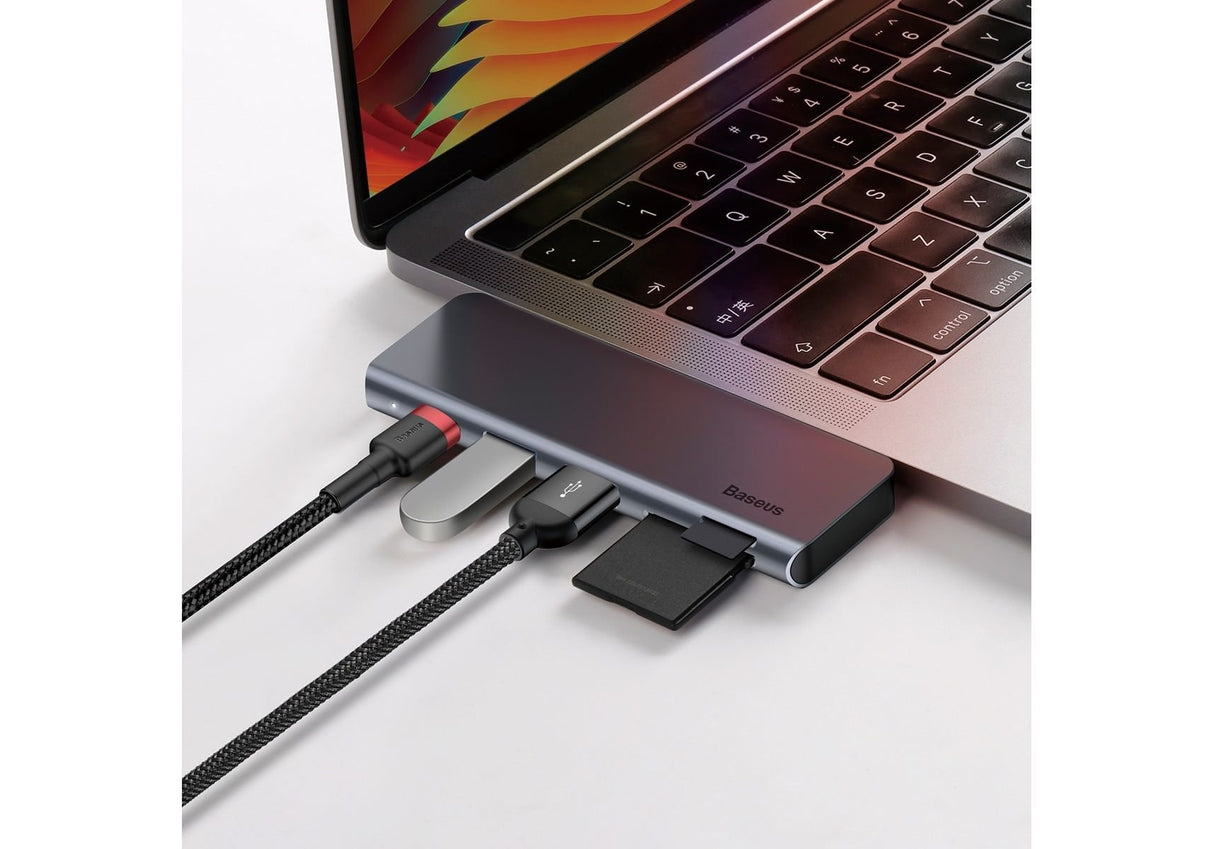 EAN 6953156285460 - Baseus CAHUB-K0G base para portátil y replicador de puertos USB 3.2 Gen 1 (3.1 Gen 1) Type-C Gris imagen 6