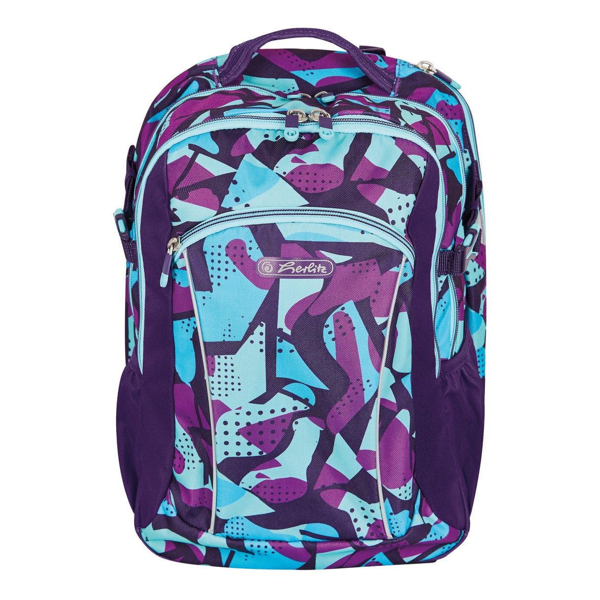 Herlitz Ultimate Camopurple Mochila Escolar Azul, Púrpura Poliéster