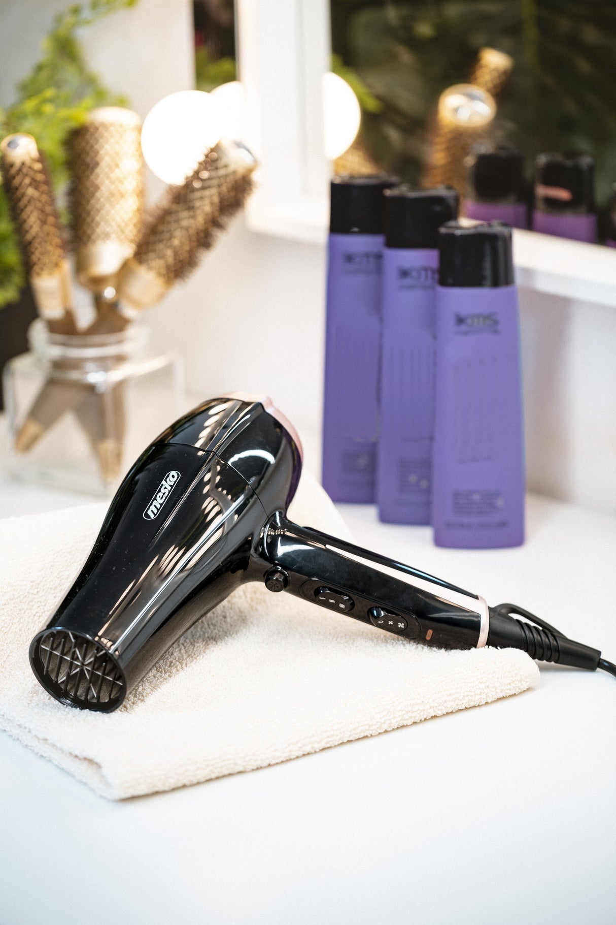 Secador De Pelo Mesko Ms 2249 2000 W, Negro Rosa