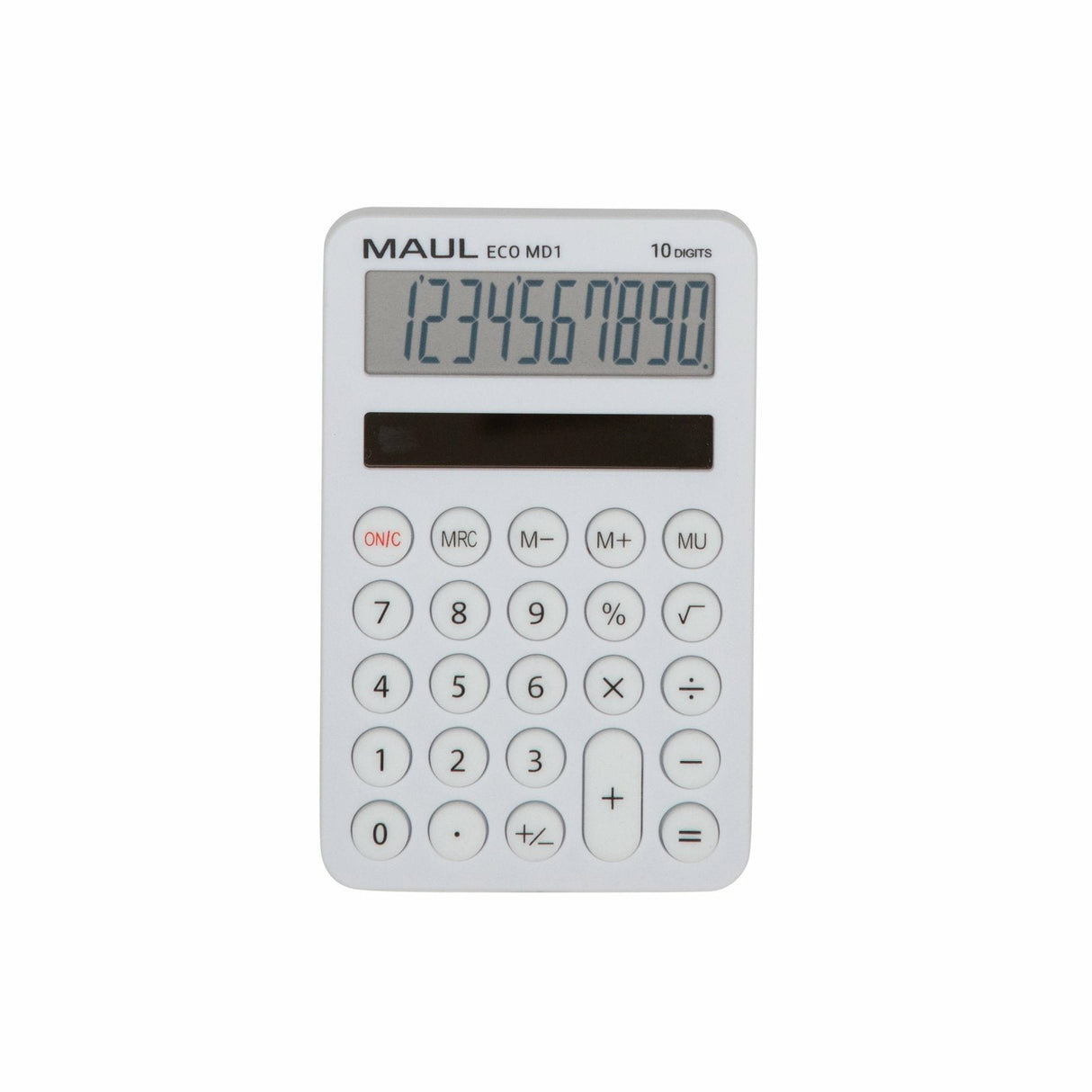 Maul Calculadora Eco Md 1 Calculadora Solar Con 10 Dígitos Y 5 Funciones Calculadora De Bolsillo De Plástico 60% Reciclado Calculadora De Escritorio Para Oficina O Escuela Ángel Azul/Uz116