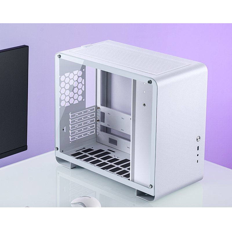 Jonsbo U4 Mini Micro-Atx-Carcasa, Tempered Glass - Blanco