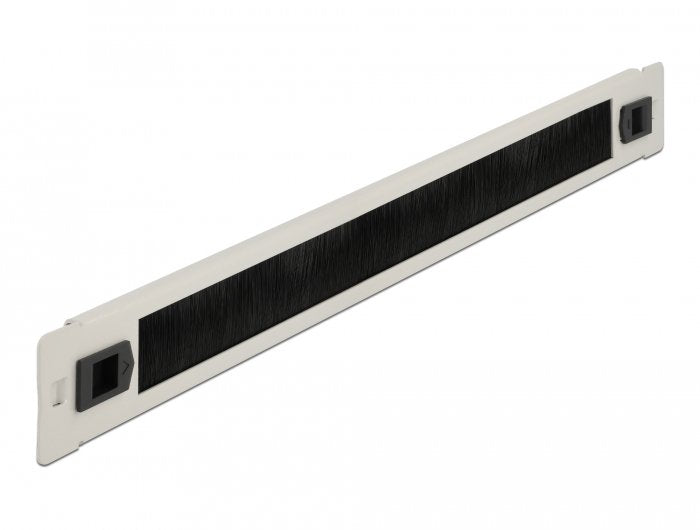 Delock Tira De Cepillo Para Administración De Cables De 19" Sin Herramientas 1u Gris