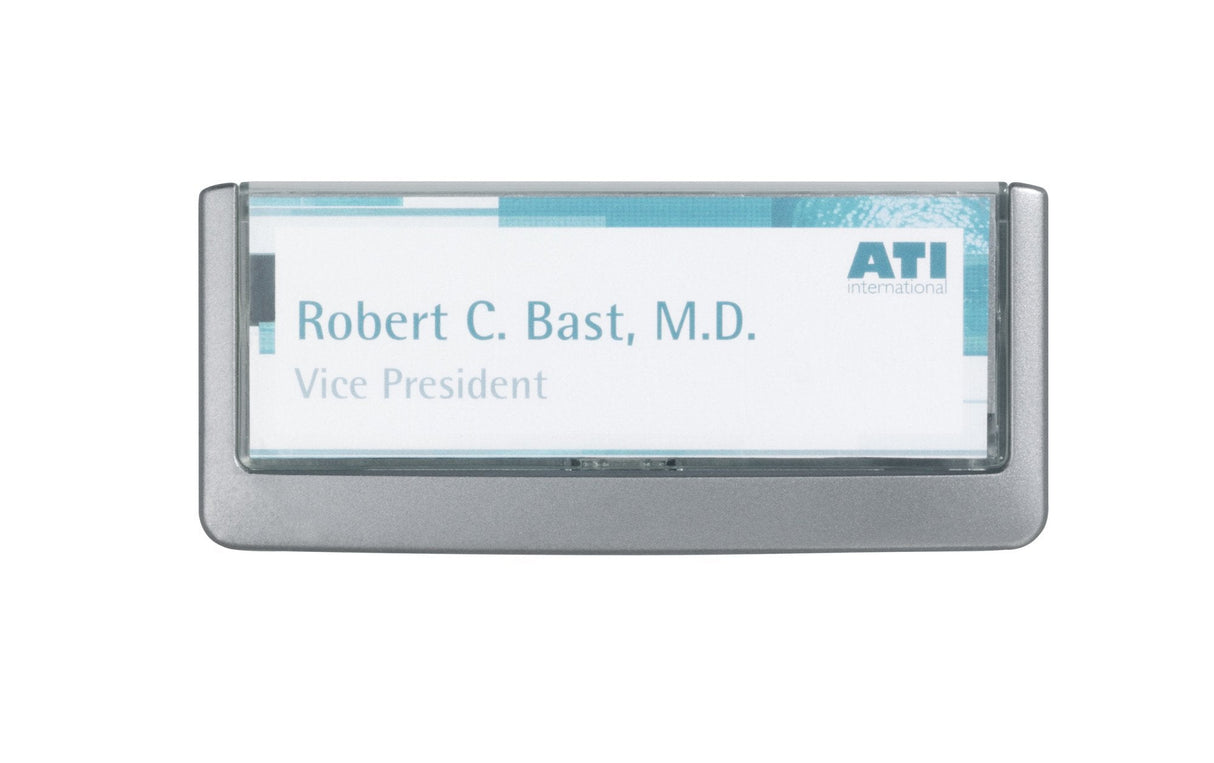 Letrero Puerta Durable Clcksign149x52.5 Pegado Tornillos Grafito