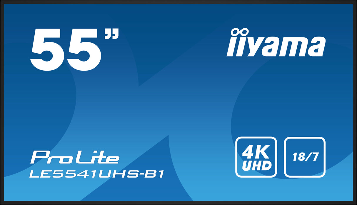 Iiyama Monitor Prolite 138.8cm 55" Le5541uhs-B1 16:9 3xhdmi+Usb Ips Retail Speditionsversand