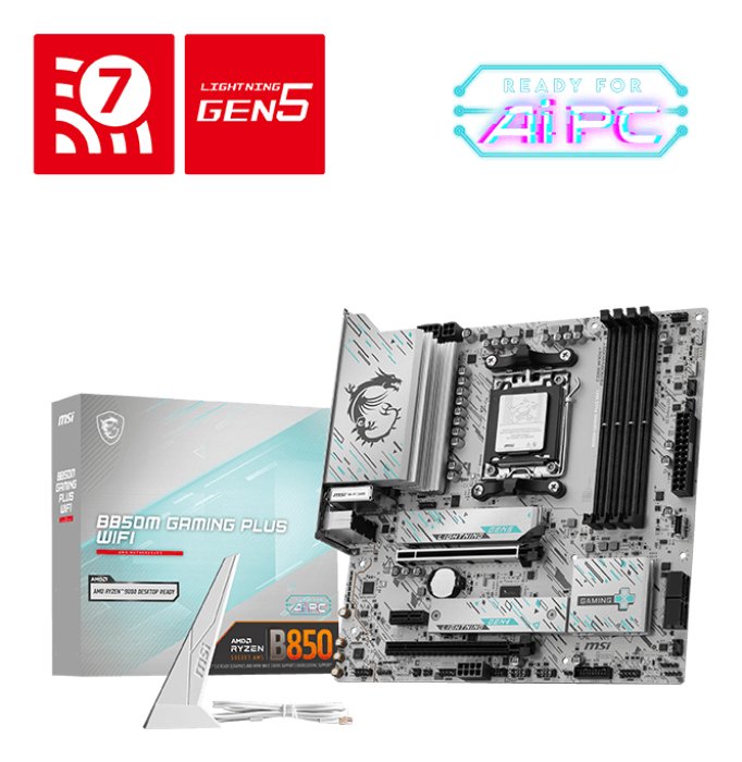 EAN 4711377347570 - MSI B850M GAMING PLUS WIFI AMD B850 Zócalo AM5 micro ATX imagen 1