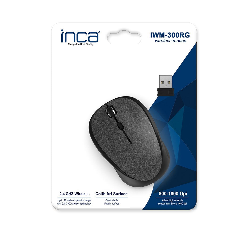 Inca Raton Iwm-300rg Nano-Usb, Wireless, 1600 Dpi, Moff, Gr Retail