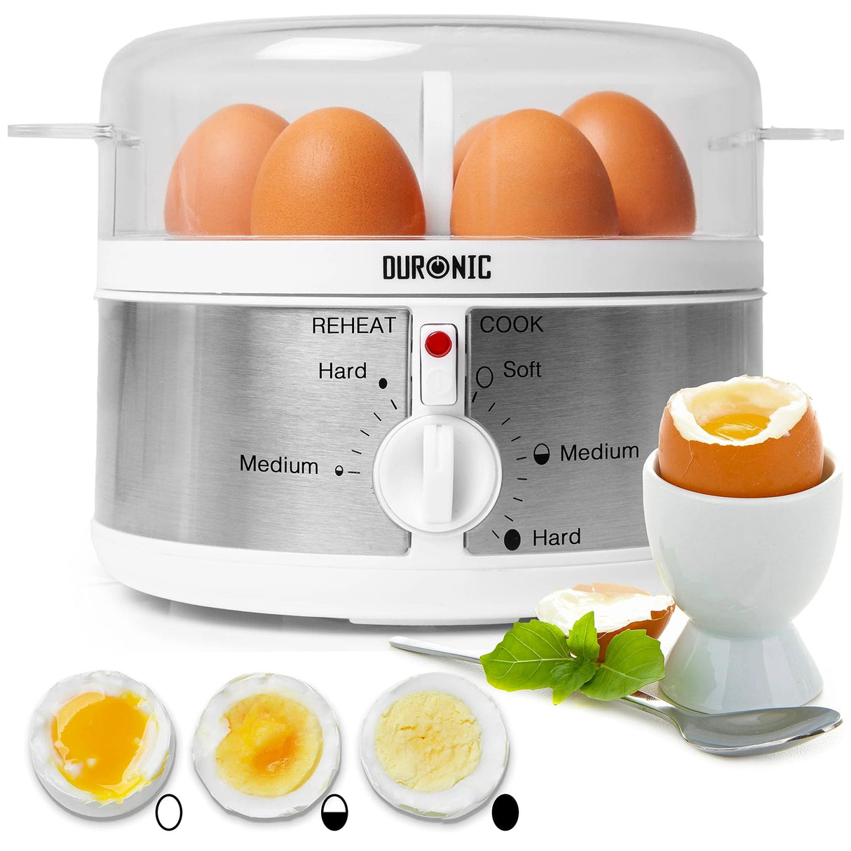 Hervidor Para Huevos Duronic Para 7 Huevos Termostato Y Minutero